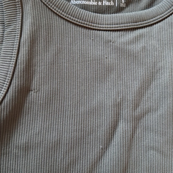 🍃 Abercrombie Seamless Rib Fabric High-Neck Bodysuit in Olive 🍃 - Picture 4 of 7